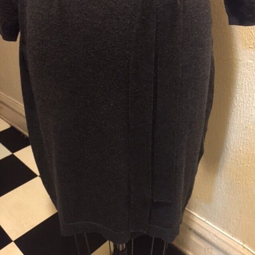 Rabbit Rabbit Rabbit Designs Gray Belted Sweater Dress Size XL - Picture 4 of 9